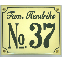 Naambord 16x20 cm horizontaal